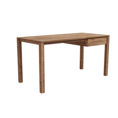 Solid 150cm宽右侧带抽屉的实木桌子3D模型（OBJ,FBX,MAX）