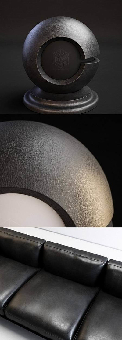 可调节颜色的皮革材质3D模型（MAX）