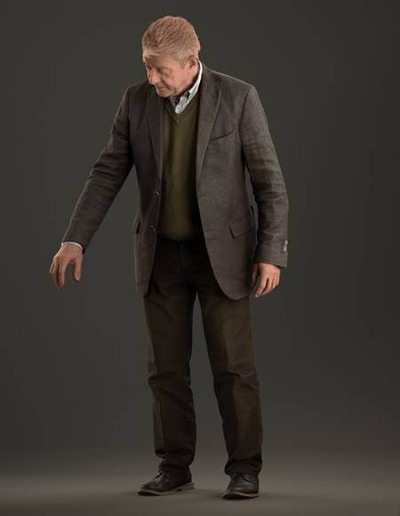 Pa Bisschop007老年男性人物3D模型（MAX）