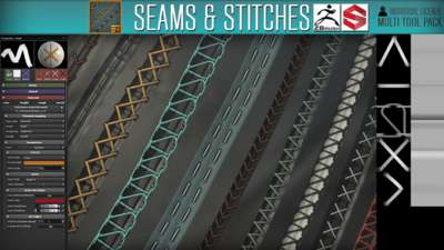 Zbrush和Substance专用针脚和接缝多工具包下载（ZBP,SPPR）