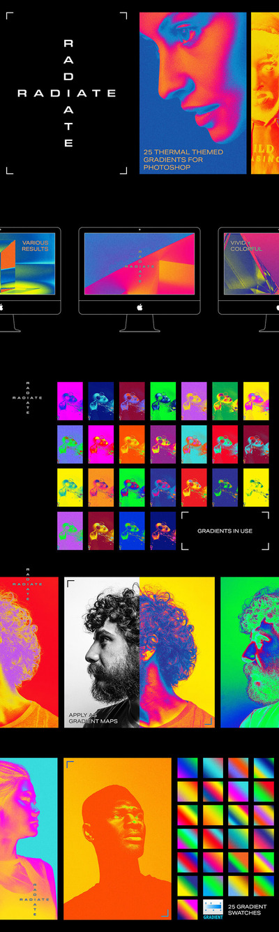 热辐射主题PS渐变效果 (grd)