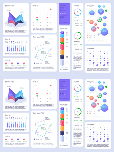 多用途UI信息图表组合模版下载2 (AI,EPS,JPG)
