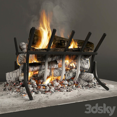 木柴燃烧的火焰3D模型（OBJ,FBX,MAX）