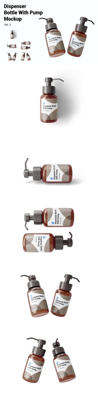 按压护肤品产品模型Vol.2 (PSD)