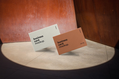 极简主题名片设计样机(PSD)