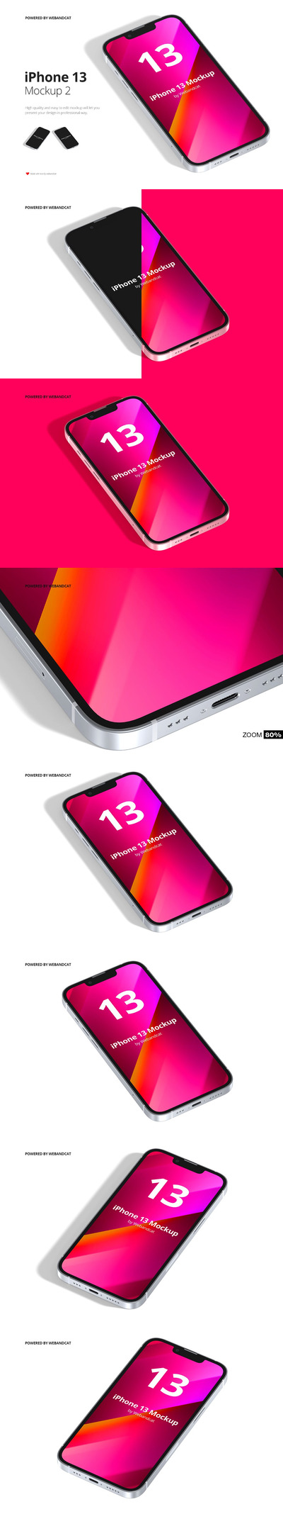iPhone 13手机产品样机2 (PSD)