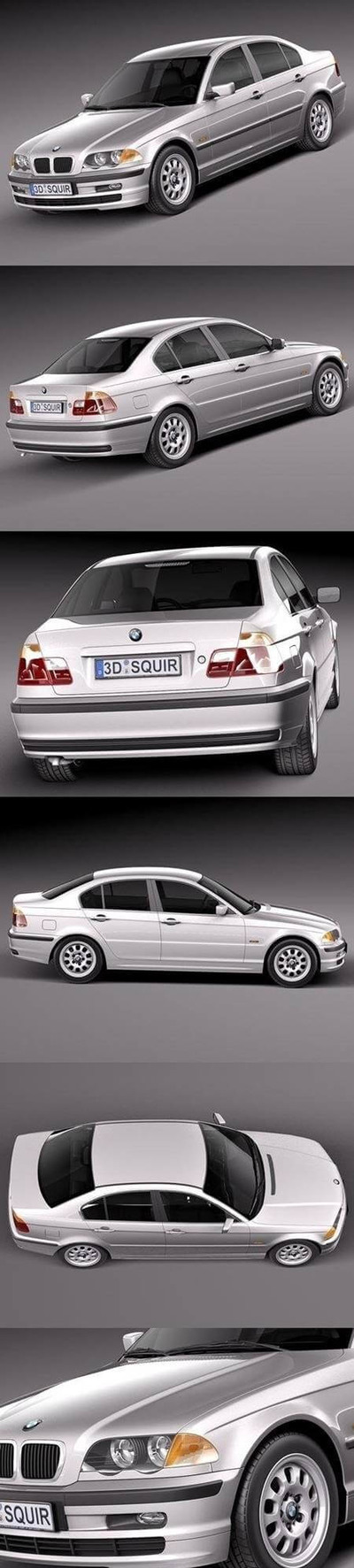 BMW宝马3系 e46 1998-2001轿车3D模型（OBJ,FBX,MAX）