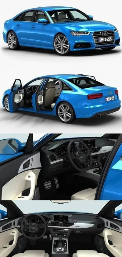 AUDI奥迪A6 TFSI 2017款汽车3D模型（MAX）