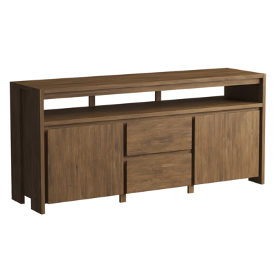 Brent深棕色实木电视柜抽屉柜3D模型（OBJ,FBX,MAX）