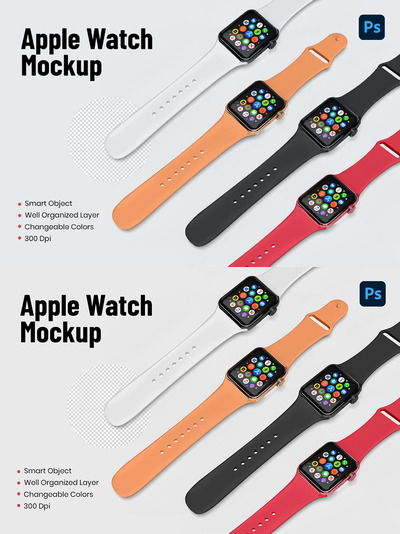 苹果智能手表样机(PSD,PDF)