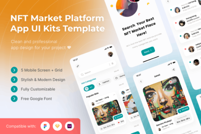 多用途的高品质简约清新APP UI KITS-FIG, SKETCH, XD