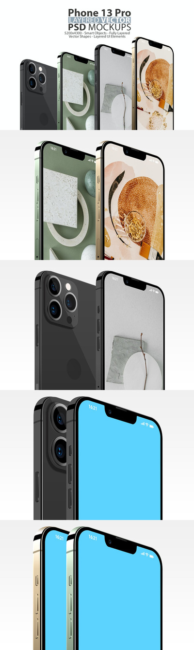 iPhone 13 Pro分层矢量模型 (PSD)