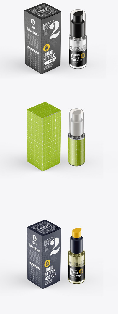 喷雾瓶与盒子模型 (PSD)