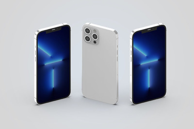 高端iPhone 13 Pro Max手机模型 (PSD)