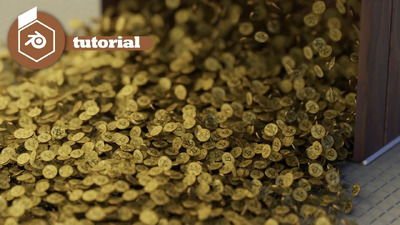 Blender倒出金币的的动画教程+工程文件下载（blend）