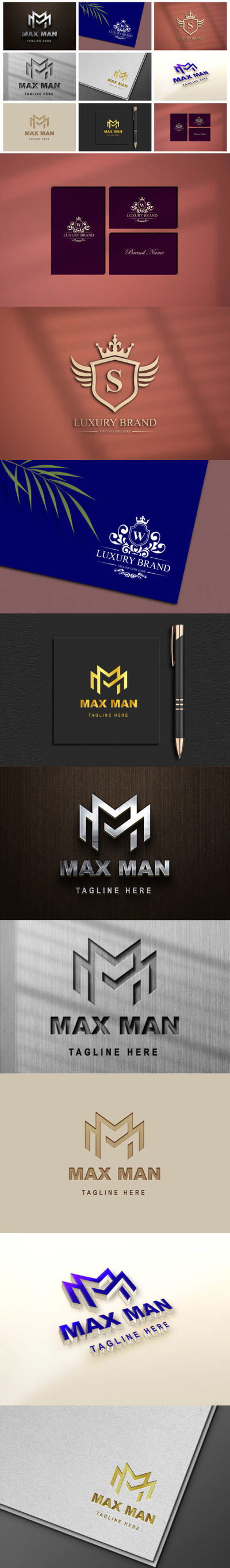 标志/Logo/徽标样机包 (psd)