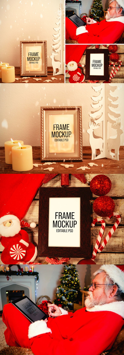 圣诞相框模型集(PSD)
