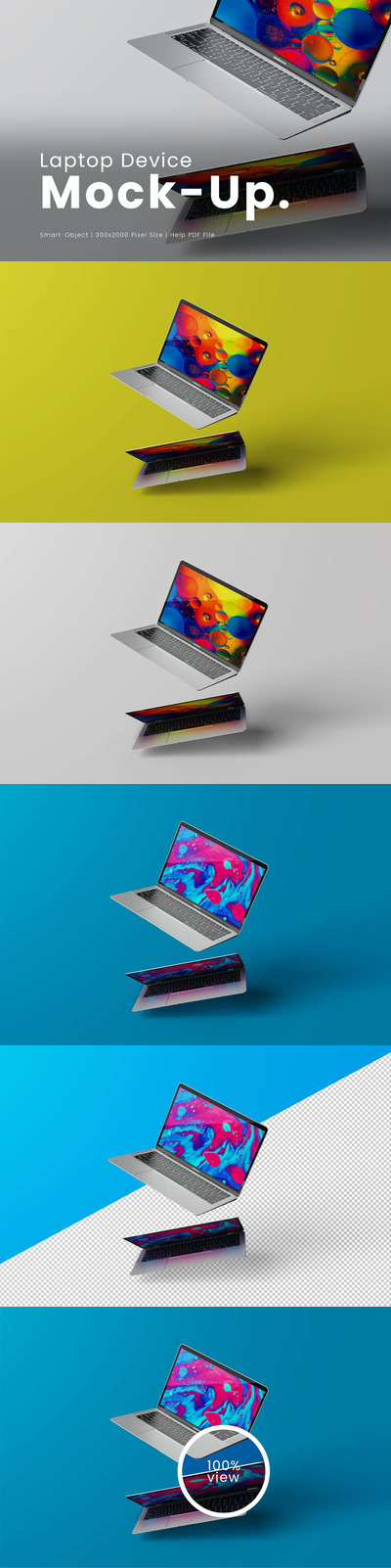 电脑产品页面展示样机(PSD)