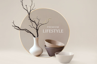 家居装饰瓷器海报设计模板 (psd)