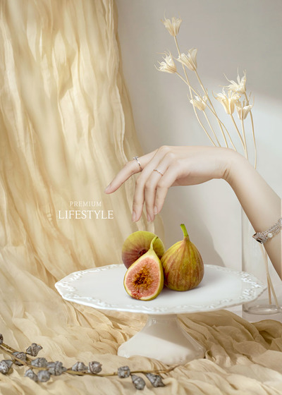 布料花卉秋季概念海报设计模板 (psd)