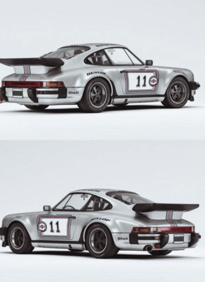 保时捷 911 Turbo – 游戏风格的3D赛车跑车汽车模型下载（FBX,OBJ,MAX）