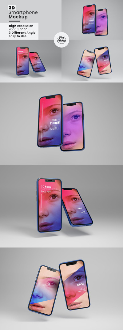 好用的iPhone APP UI样机展示模型mockups