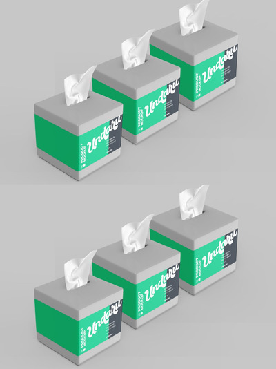 手抽纸纸巾包装样机 (PSD)