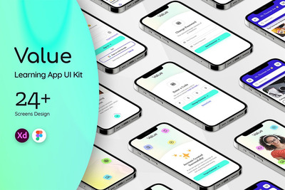 高品质的线上教学作业考试APP UI KITS-figma,xd