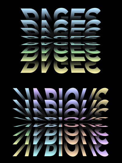 少见稀有的翻页3D立体文字设计效果图层样式-PSD