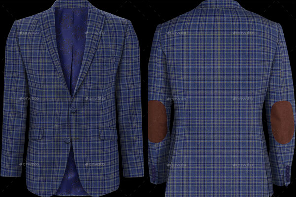 西装外套图案设计服装样机 (psd)
