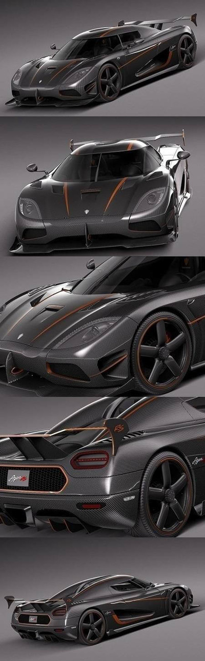 科尼赛克Koenigsegg Agera RS 2015款跑车3D模型（OBJ,FBX,MAX）