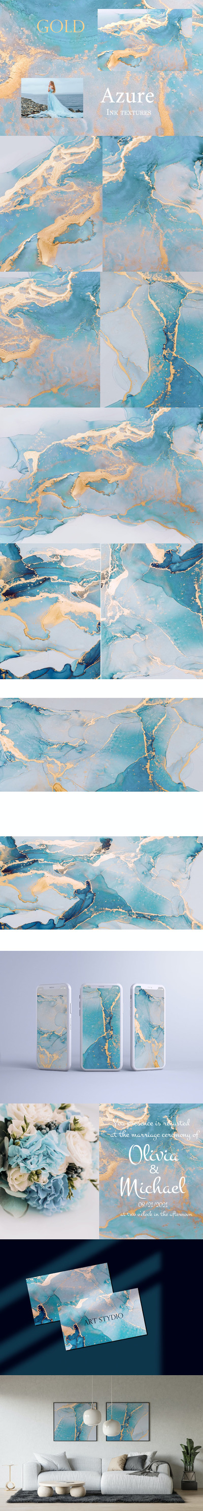 高品质的时尚高端清新优雅抽象水墨大理石背景底纹纹理集合