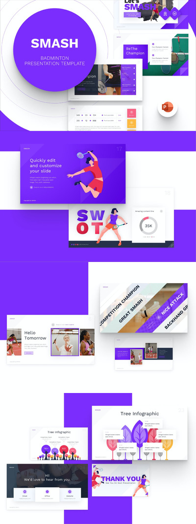 高端羽毛球演示模板(PPTX)