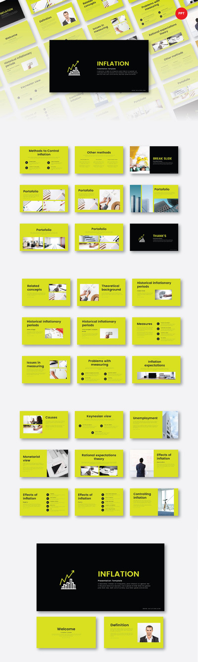 通货膨胀货币演示模板(PPT)