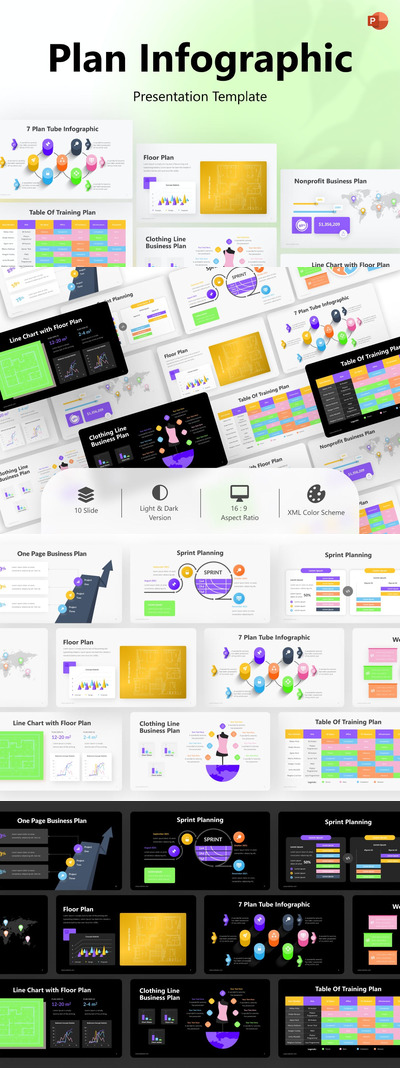 计划图表统计PPT模板(PPTX)