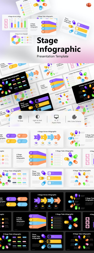 统计信息图表PowerPoint模板(PPTX)