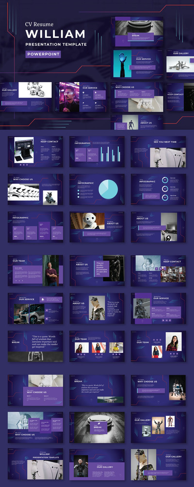 专业个性的简历模板下载 (PPTX)