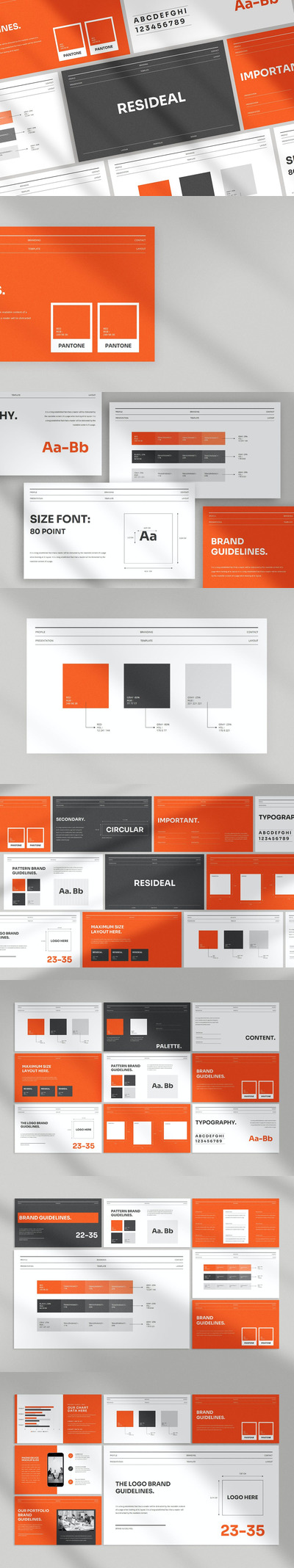 多用途公司品牌设计指南PPT模板 (PPTX,PPT)