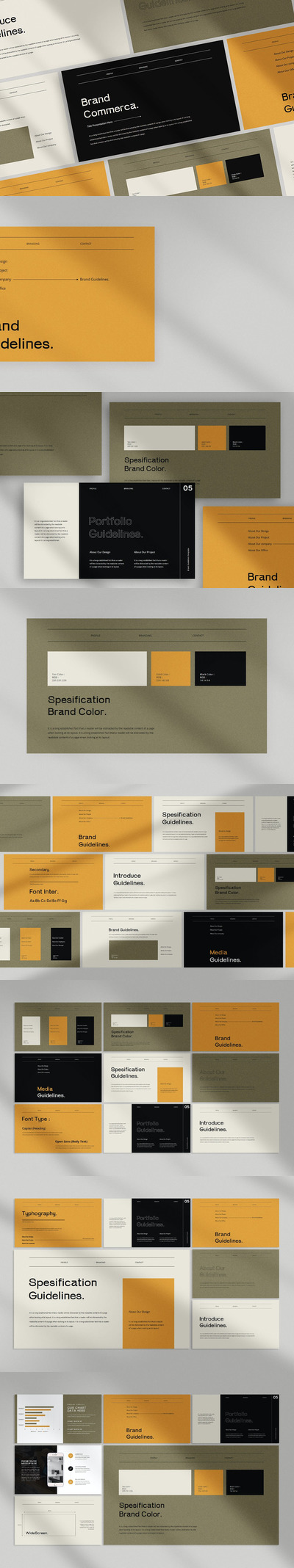 简约大色块品牌指南PPT模板 (PPT,PPTX)