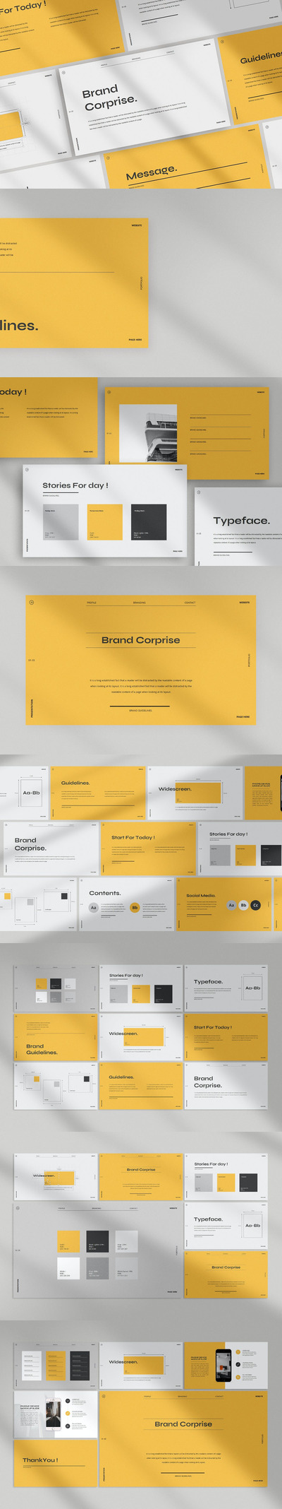 企业-品牌设计指南PPT模板 (PPT,PPTX)