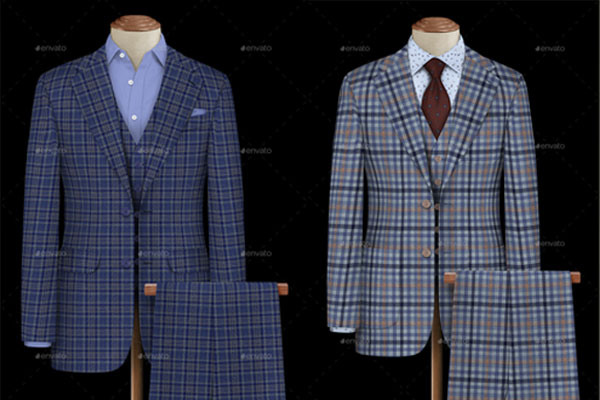 定制西装服装图案设计样机 (psd)