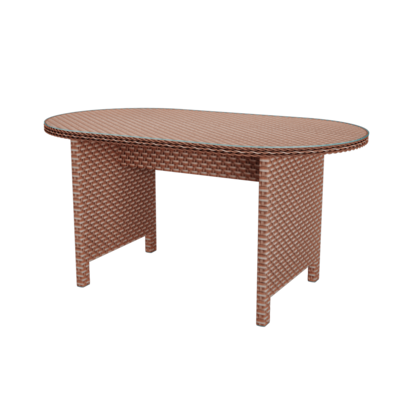 Gloria藤编椭圆形桌子3D模型（OBJ,FBX,MAX）