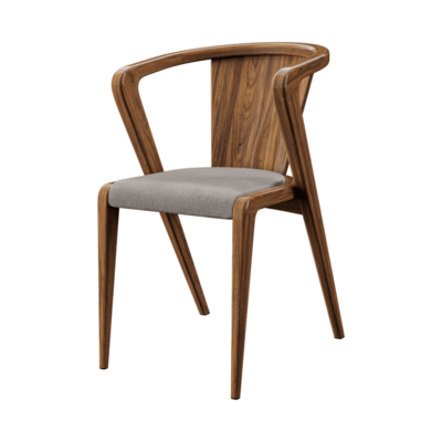 Portuguese Roots现代棕色实木椅3D模型（OBJ,FBX,MAX）