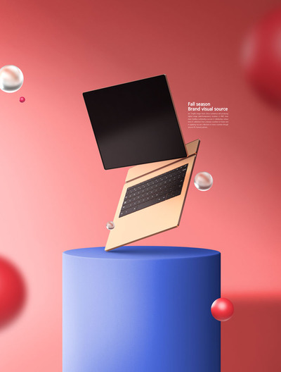 数码产品展示电商广告海报视觉设计模板 (psd)