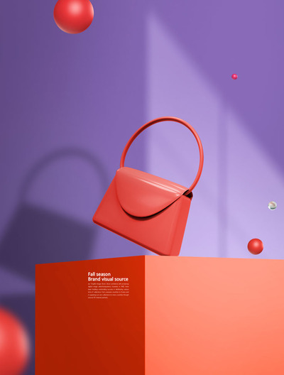 高端手包电商广告海报视觉设计模板 (psd)