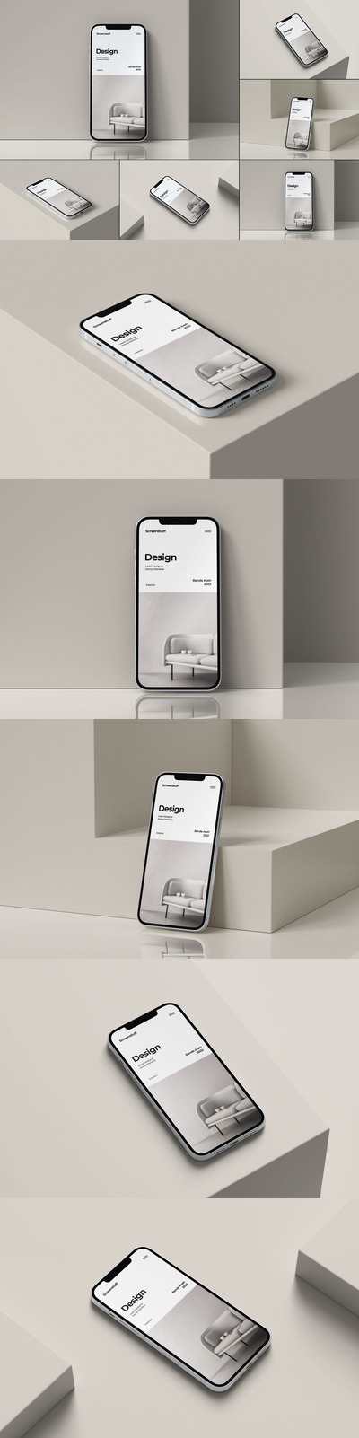高品质的iPhone APP UI样机展示模型mockups
