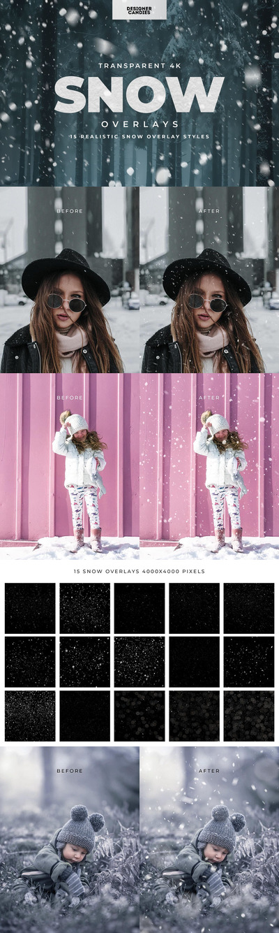 冬天下雪背景底纹纹理集合-PSD