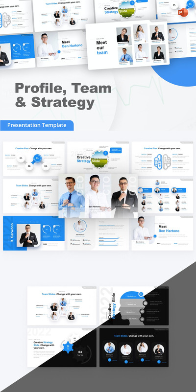 高品质的团队合作战略powerpoint幻灯片演示模板（pptx）