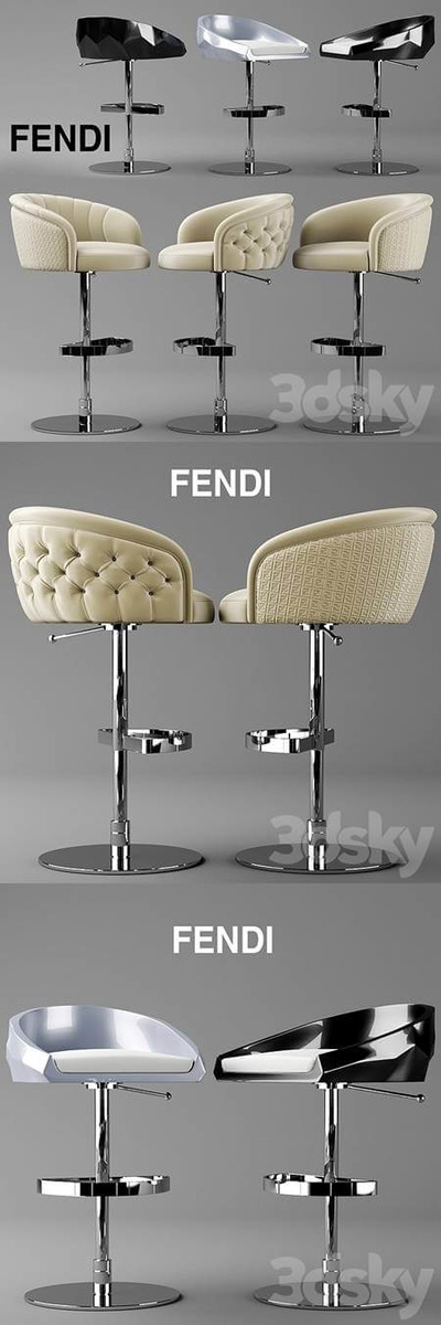 Fendi Casa高脚椅3D模型（OBJ,MAX）