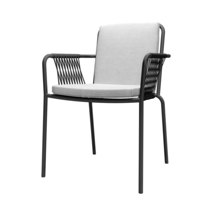 Cooper黑色框架米色软垫扶手椅3D模型（OBJ,FBX,MAX）